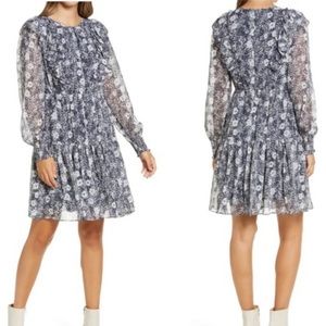 RACHEL PARCELL Dress Floral Long Sleeve Dress, SIZE MEDIUM NEW     0173